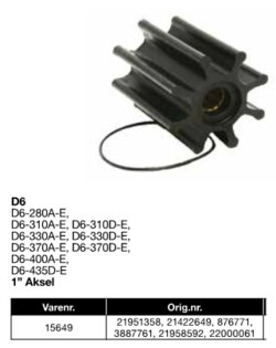 ORB-15573	Orbitrade Impeller kit D6. Lgd:65 x 75mm.