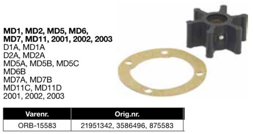 ORB-15583	Orbitrade Impeller MB10,MD1/2/5/6/7/11.2001-2003