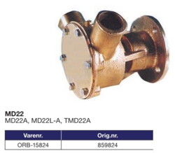 ORB-15824	Orbitrade Sea Pump. MD22, TMD22