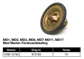 ORB-15780	Orbitrade Termostat 75gr.MD1-MD17,Med Martec Fv.k